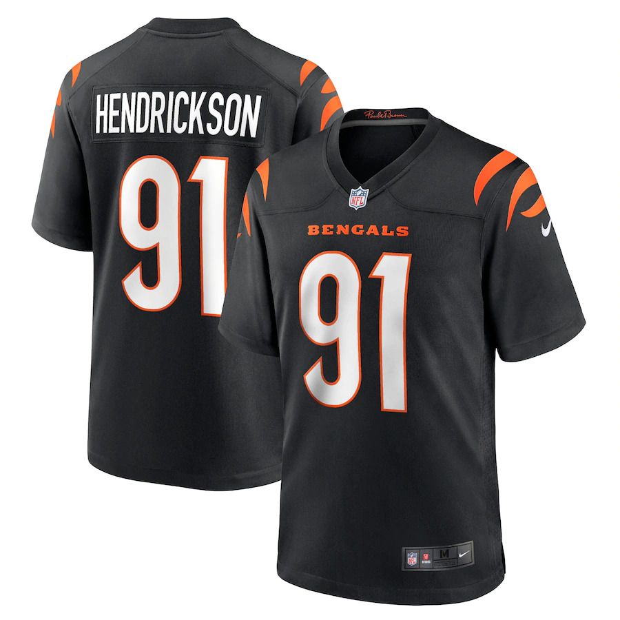 Men Cincinnati Bengals #91 Trey Hendrickson Nike Black Game NFL Jersey